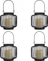 Draadloze LED Tafellampen met LED kaarsen - Op batterijen - Geschikt voor binnen en buiten - 4 stuks