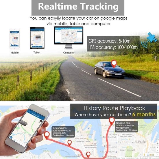 Mini Traceur GPS avec Micro pour Voiture Moto Vélo Enfant Chat et Chien  Petit Tracker GPS GPRS/GSM Suivi en Temps Réel Aimant IP65 Étanche APP pour
