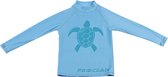 Kids lycra | Longsleeve UV-zwemshirt | Schildpad blauw | maat 98/104
