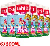 Tahiti Kids Douchegel - 6 x 300ml - pH neutrale douchegel voor kids - Voordeelverpakking