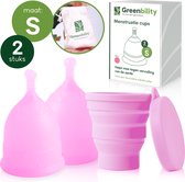 Greenbility Menstruatiecup met Sterilisator - Maat S - Duurzaam, Comfortabel en Zero Waste - Milieuvriendelijke Siliconen Cup