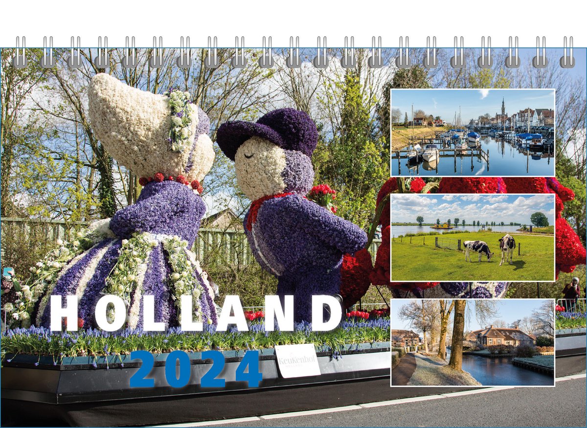 Holland kwartaal bureaukalender 2024 (Nog 5 op voorraad OP=OP)
