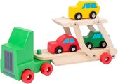 Houten speelgoed truck transportwagen - Educatief montessori speelgoed - duurzaam speelgoed 1 jaar - Jongens speelgoed