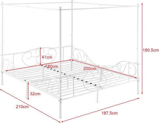 Houten bed met bedbodem kunstleer 180x200 cm donkergrijs | premiumXL