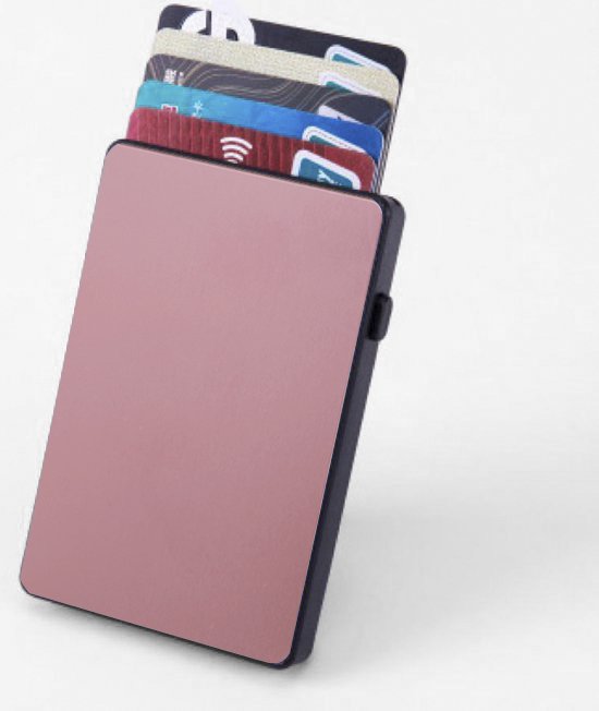 Pasjeshouder 8 pasjes Portemonnee, creditcardhouder Met RFID Technologie – roze