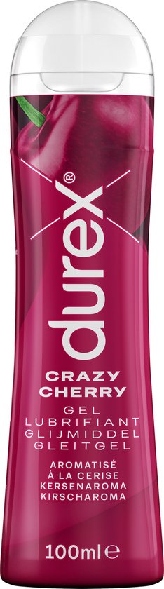 Durex Glijmiddel - Crazy Cherry - Met smaak kers - Waterbasis Glijmiddel - 100 ml