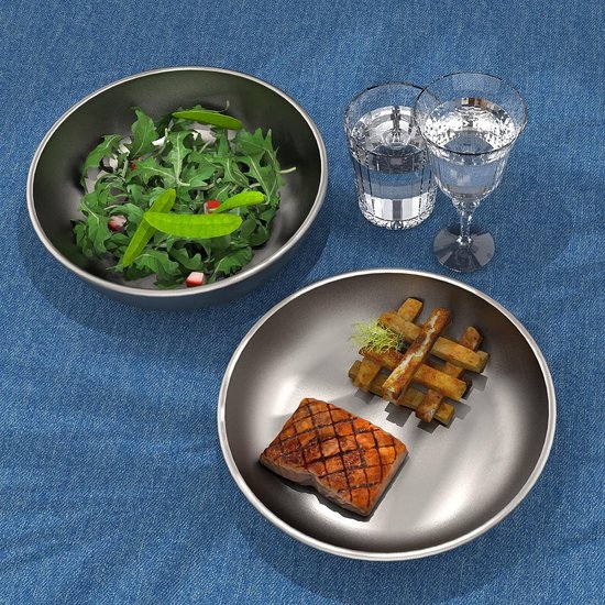 Campingservies, borden, titanium campingborden, pannen, outdoor, camping, pannenset, outdoor, ultralicht, kookgerei, outdoor, wandelen, picknick, BBQ — afbeelding 2