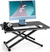 Staande plank voor de laptop, staand op kantoor, in een verstelbare bureauruimte voor op kantoor, 65 x 40 cm, zwart
