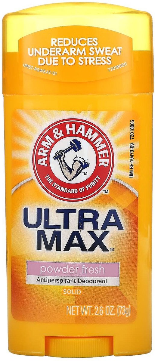 Arm & Hammer, UltraMax, Solid Deodorant, Powder Fresh 73 g