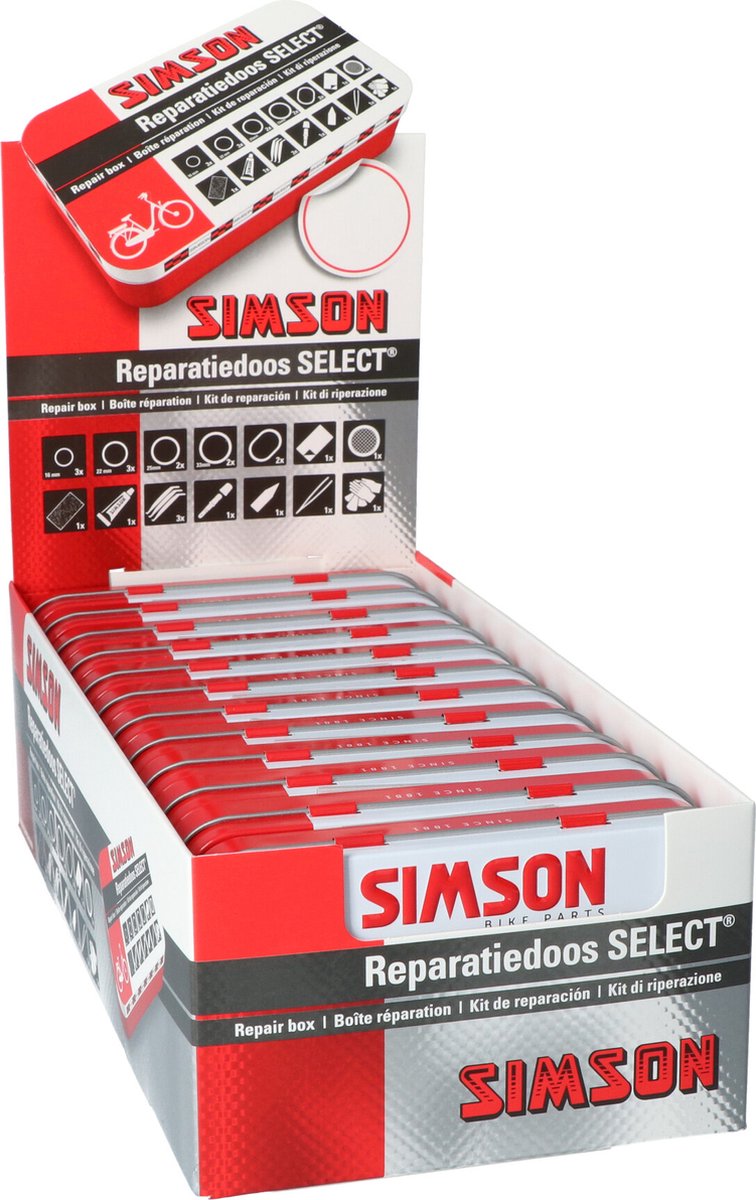Simson fietsband reparatieset select - banden plakset - lekke band - onderweg thumbnail 7