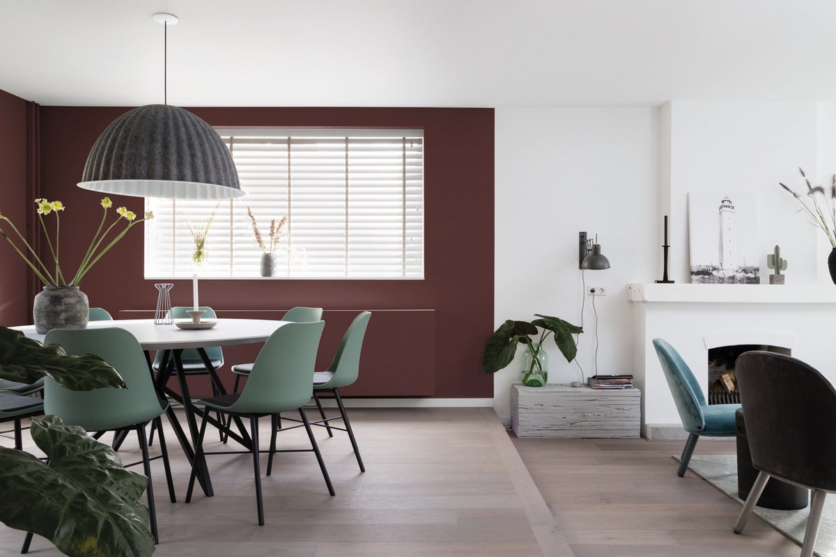 Histor Perfect Finish Muurverf Mat - Perfecte Dekking - Geurarm - 2.5L - Burgundy Wine - Donkerrood – foto 3
