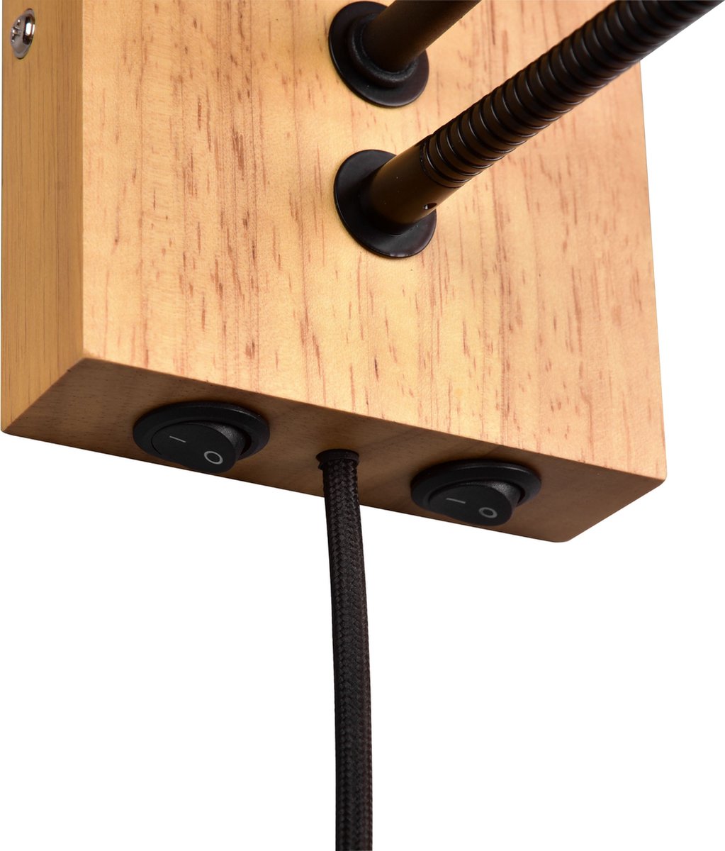 Trio Leuchten Hotel Wandlamp 271170201, Metaal Nikkel Mat, Stoffen Kap, E14, Wit