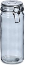 Zeller Voorraadpotten/bewaarpotten - 1L - glas - met beugelsluiting - D10 x H20 cm