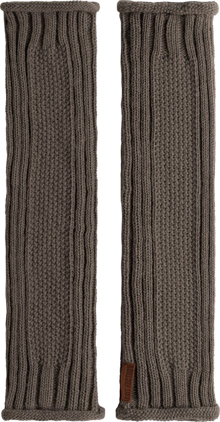Knit Factory Kick Jambières - Chauffe-mollets pour femmes en laine - Pour l'automne et l'hiver - Cappuccino