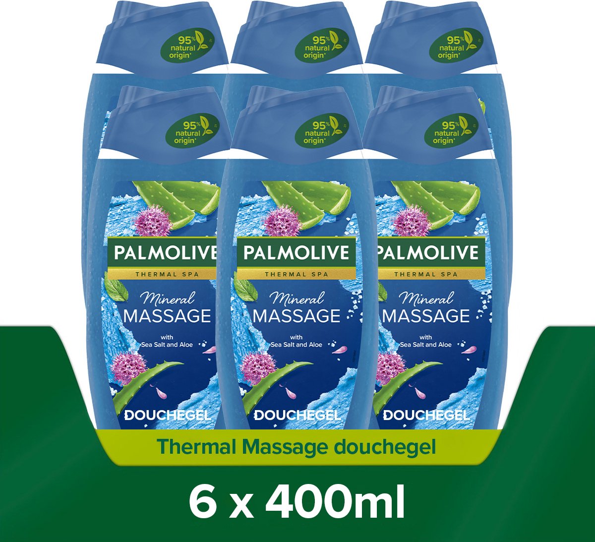 Palmolive Thermal Mineral Massage douchegel 6 x 400ml - Voordeelverpakking