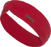 Knit Factory Joy Gebreide Dames Hoofdband - Haarband - Oorwarmers dames - Hoofdwarmer vrouwen - Hoofdband winter - Bright Red - Rood - One Size