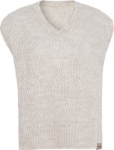 Knit Factory Luna Knitted Spencer - Ladies Slipover - Pull sans manches en maille - Beige - 40/42