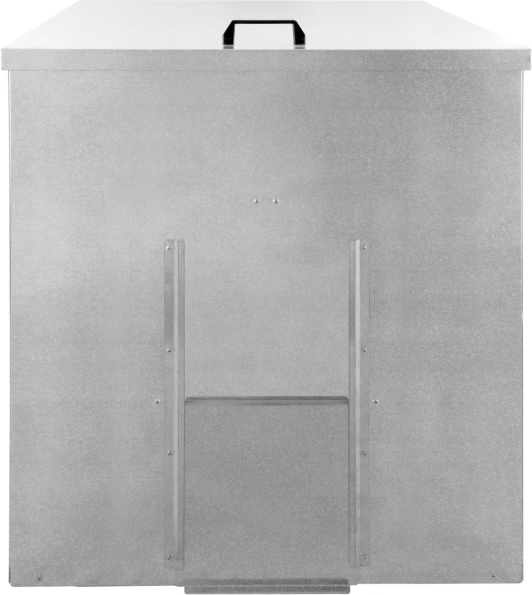 Goedkoopste Kolensilo voor Opslag van Kool 350kg 520L Staal Verhoogde Basis Versterkingsstaaf Waterdichte Roest- en Knaagdierbestendige Houten Brandwerende Schuifdeur Scharnierend Deksel en Handgreep Kolen Schep