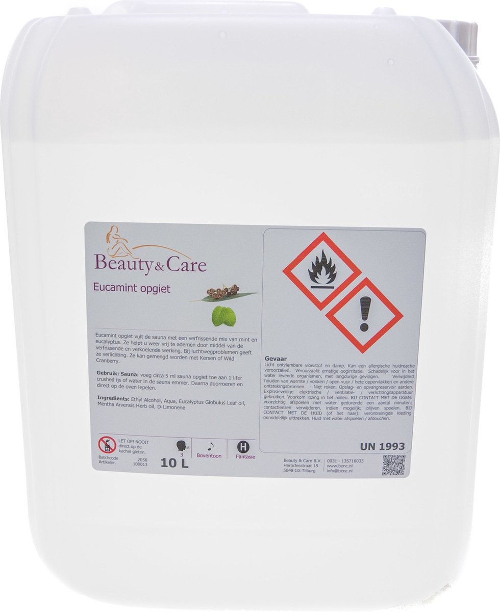 Goedkoopste Beauty & Care - Eucalyptus Munt sauna opgiet - 10 L. new