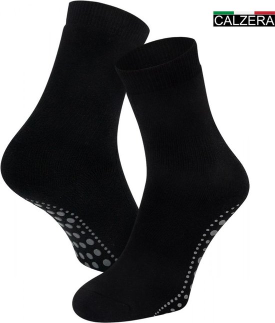 Calzera Huissokken anti slip - Antislip sokken - ABS - Zwart