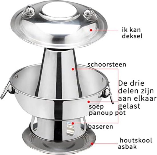 Poêle à fondue électrique Remo , fondue, marmite, 4,5 litres Ø30cm 1600 w  avec deux