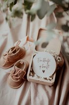 BolleToet houten kistje + houten kaart - aankondiging - zwangerschapsaankondiging