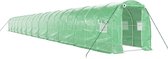Bol.com vidaXL - Tuinkas - met - stalen - frame - 48 - m² - 24x2x2 - m - groen aanbieding