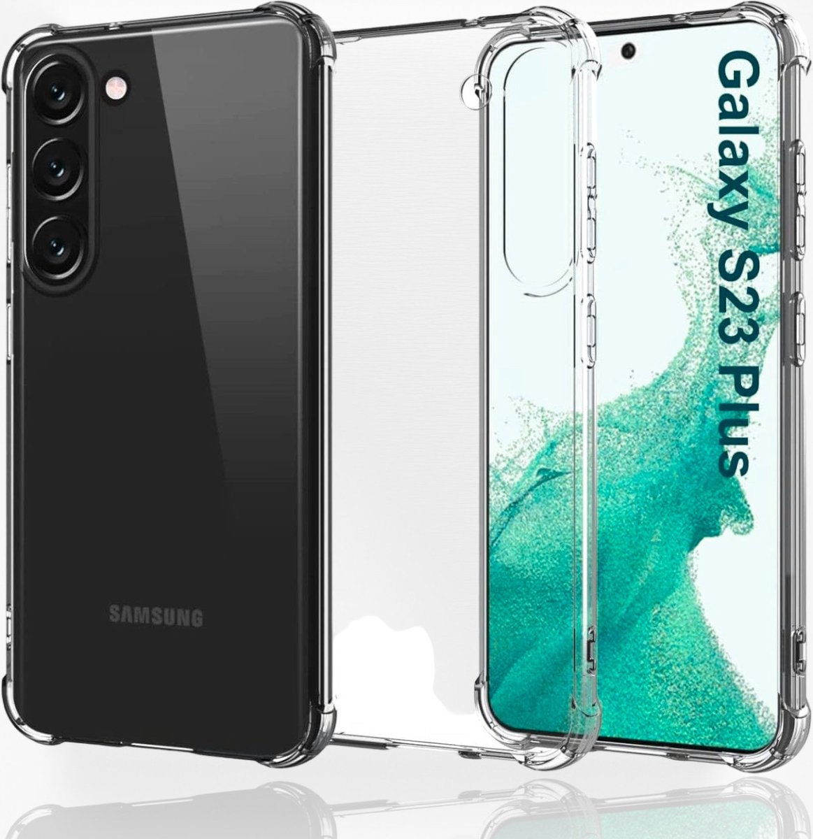 Samsung Galaxy S23 Plus 5G Ultieme Shockproof Case! Ontdek de Transparante Luxe en Kracht Bescherming, Maximaal Stevig en Premium Kwaliteit.