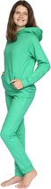 Costume de jogging filles, costume de maison filles, survêtement filles, couleur vert vif - Taille 146/152