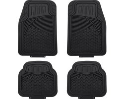 Automatten universeel - Anti slip - 4-delige set - Zwart