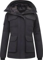 Runstarshow Dames Winter Gewatteerde Jassen Lange Dames Gewatteerde Jas met Capuchon Middellange Lengte Warme Bovenkleding met Zakken Grote Maten Parka's met Capuchon S-XXL/UK 8-20, Koffie, XL