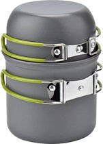 Batterie de cuisine de camping batterie de cuisine de camping vaisselle marmite outdoor casseroles de pique-nique en aluminium léger pliable pour 1-2 personnes
