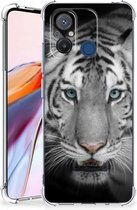 Back Case TPU Siliconen Hoesje Xiaomi Redmi 12C Telefoon Hoesje met doorzichtige rand Tijger