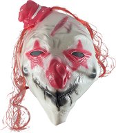 Masque de Clown Horreur Fjesta - Masque d'Halloween - Costume d'Halloween - Wit - Rouge - Latex - Taille unique