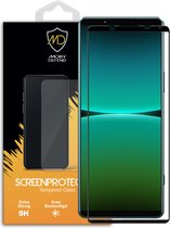 Sony Xperia 5 IV Screenprotector - MobyDefend Screensaver Met Zwarte Randen - Gehard Glas - Glasplaatje Geschikt Voor Sony Xperia 5 IV