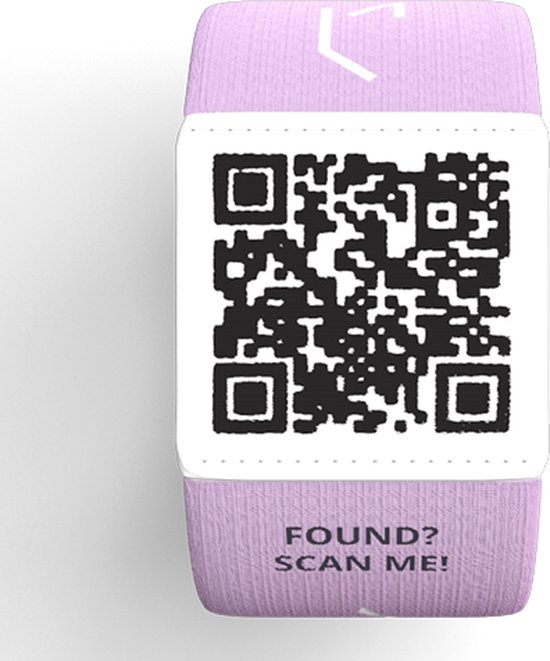 Foto: Kind tracker x2 slimme elastische polsband roze sos band qr code