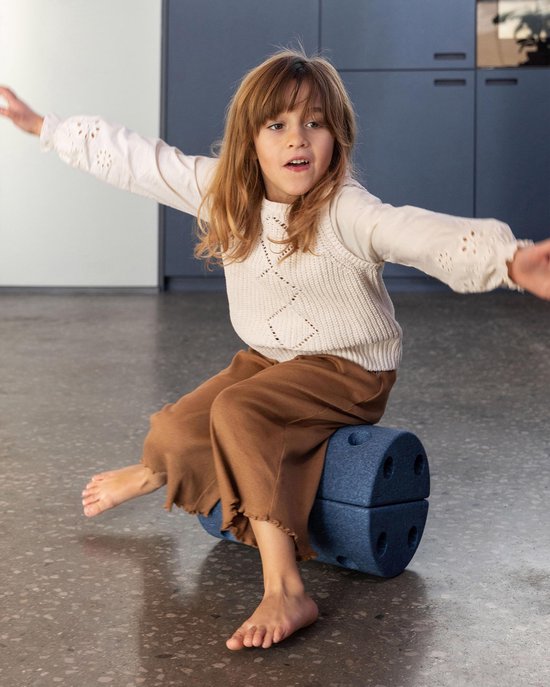 Modu Roller - Blokken - Stapelstenen - open ended speelgoed - Balansbord - Deep Blue / Sky Blue van Modu — afbeelding 5