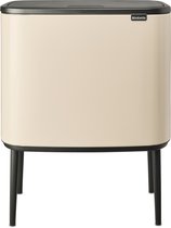 Bol.com Brabantia Bo Touch Bin Prullenbak - 3 x 11 l - Soft Beige aanbieding