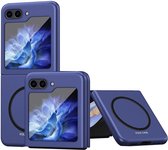 Coque adaptée pour Samsung Galaxy Z Flip 5 - Compatible avec MagSafe - Coque arrière avec aimant - Magnétique - Blauw