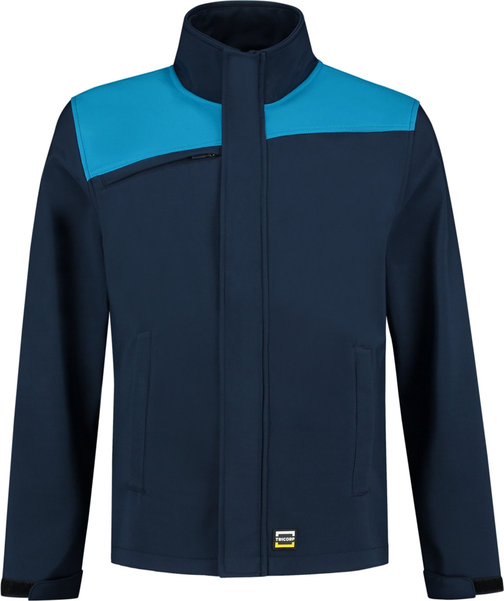 Tricorp 402021 Softshell Bicolor Naden - Inkt/Turquoise - 4XL