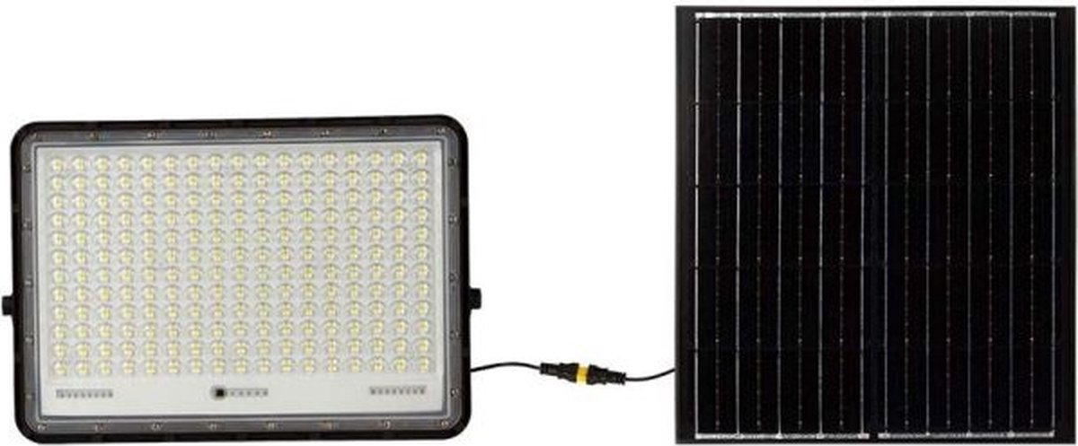 V-TAC VT-240W Solar Schijnwerper - IP65 Waterdicht - Zwart - 20W - 2600 Lumen - 6400K