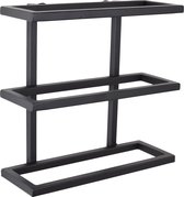 LOFT42 Pinot Wandwijnrek - 3 flessen - Metaal - Zwart - 26x27x11