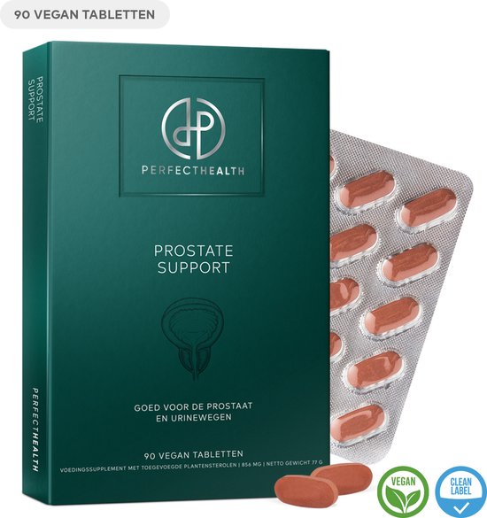 Foto: Perfect health prostaat tabletten saw palmetto capsules met zink bisglycinaat zaagbladpalm 90 stuks vegan