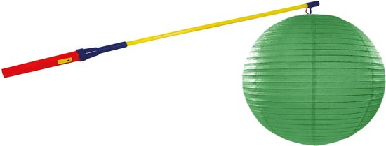 Lampionstokje 50 cm - met lampion - donker groen - D25 cm - Sint Maarten — afbeelding 2