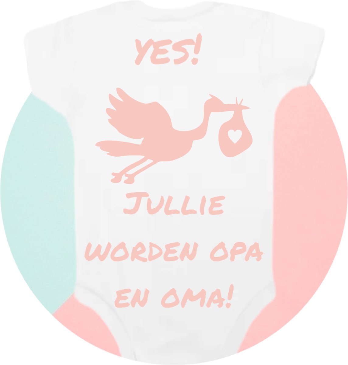Romper softtouch - Yes jullie worden opa en oma - 0-3 maanden - aanpasbaar