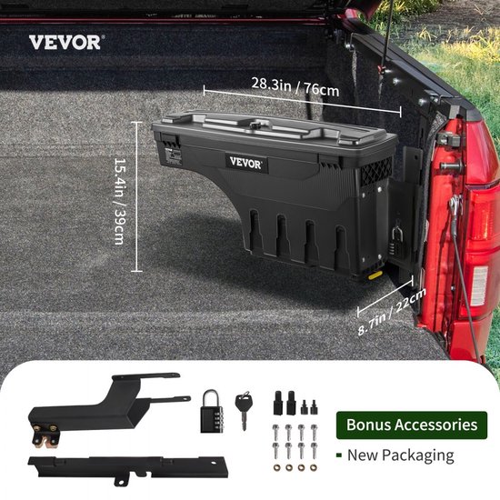Dakta® camion boîte de rangement boîte de rangement remorque capacité 25L  boîte à outils 34kg