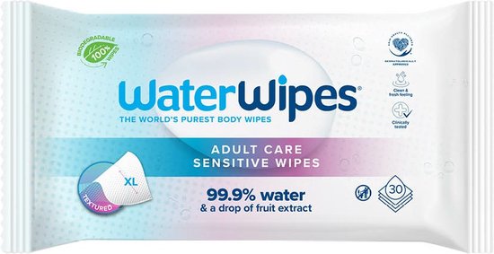 BIO Adult Care Sensitive Wipes water vochtige doekjes XL 30st.