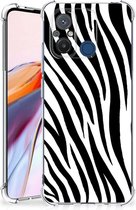 Hoesje Xiaomi Redmi 12C GSM Hoesje met doorzichtige rand Zebra