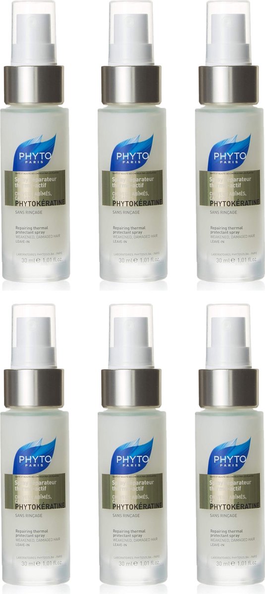 Phyto Paris Phytokératine Repairing thermal protectant spray Weakened, Damaged Hair 30ml x 6
