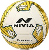 Nivia (DOM05) Dom Training Professional Football ( Yellow, Size-5 ) Material-PU | Youth & Adult | Soccer Ball | High Speed Ball | Waterproof | Machine Stitched | Ideal For: Training/Match